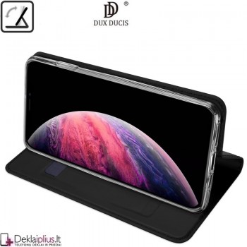 Dux Ducis dirbtinės odos atverčiamas dėklas - juodas (IPHONE 11 PRO MAX) Dux Ducis dirbtinės odos atverčiamas dėklas - juodas (IPHONE 11 PRO MAX)